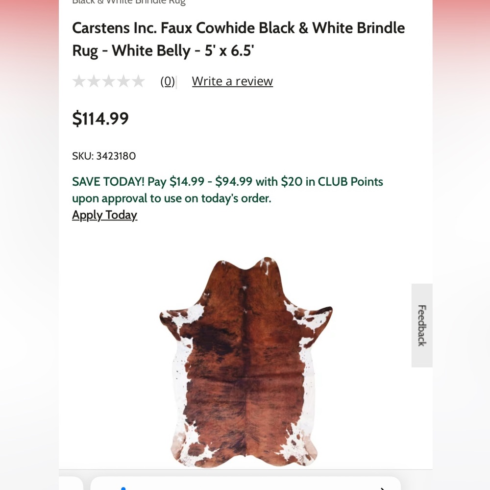 Large Cowhide Rug - Picture 4 of 4